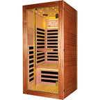 American White Oak Single Person Sauna Room with LED Lighting