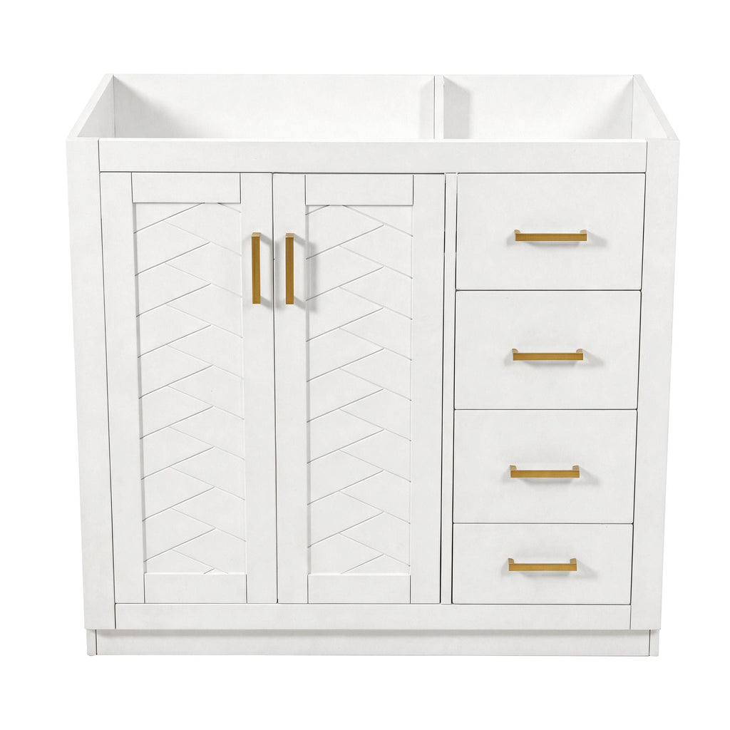 Retro Style Bathroom Vanity with Soft Closing Doors - Multiple Colors