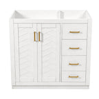 Retro Style Bathroom Vanity with Soft Closing Doors - Multiple Colors