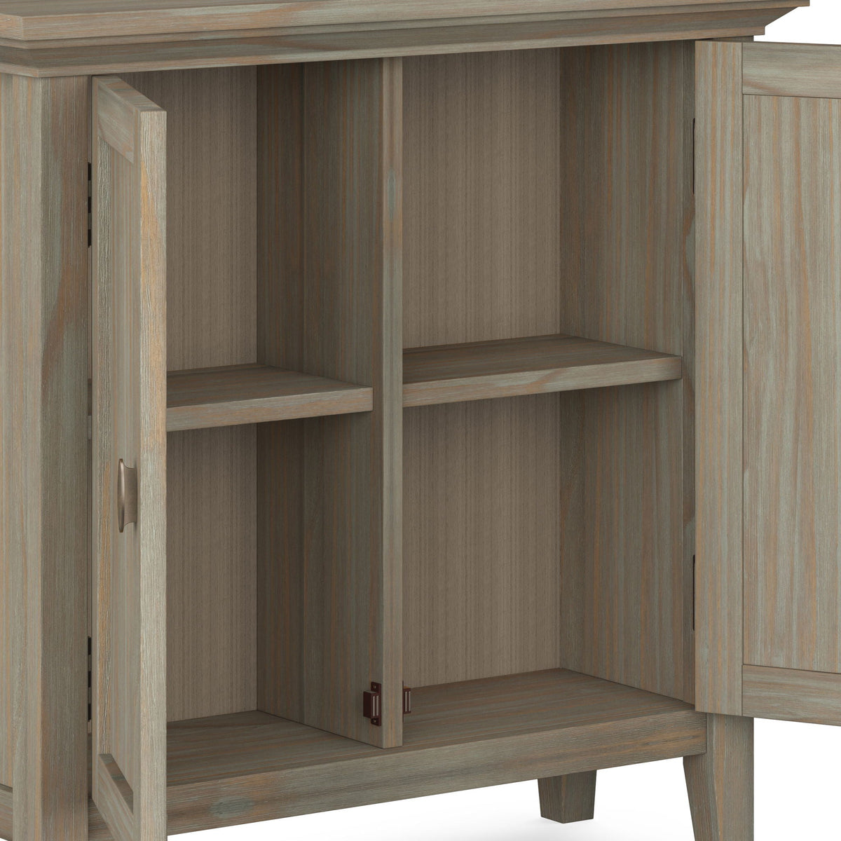 Handcrafted Low Storage Cabinet with Adjustable Shelves - Multiple Colors
