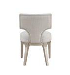 Kasa Light Gray Side Chair Set of 2 with Solid Wood Legs - Light Gray
