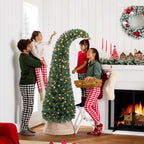 6 ft Prelit Whimsical Christmas Tree with 200 Lights - Bent Top