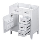 30" Bathroom Vanity Cabinet Base with Drawers - White