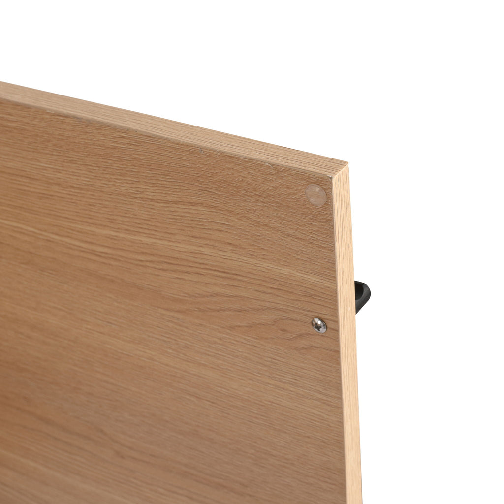 Bathroom Vanity Set with Resin Countertop Sink and 2 Doors - Light Brown Oak