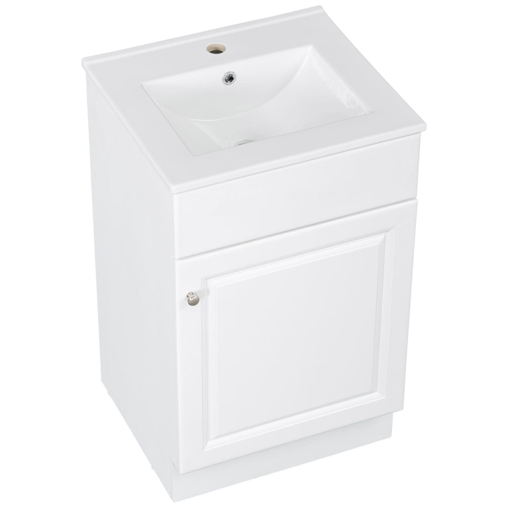 Bathroom Vanity with Sink and Adjustable Shelf - Multiple Colors
