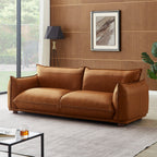 Mid-Century Modern Luxury Sofa with Tufted Design - Light Brown or White
