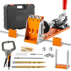 Pocket Hole Jig Kit with Adjustable Depth and C-Clamp - 34 Piece Set