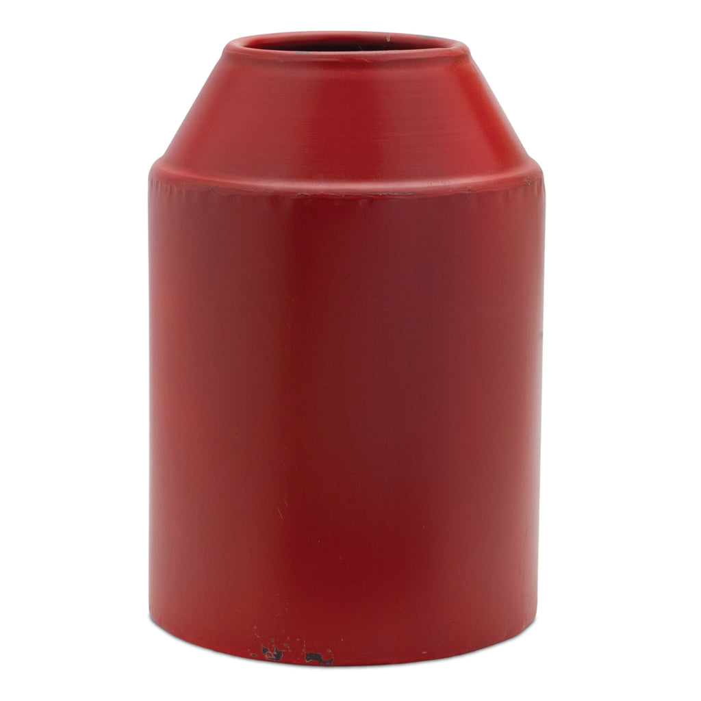 Red metal vase (set of 2)