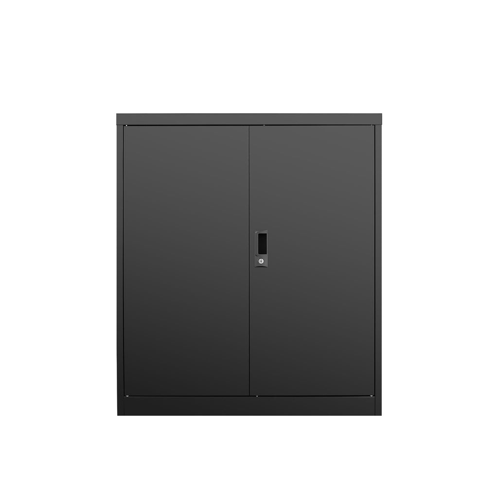 Metal Storage Cabinet With Locking Doors And Adjustable Shelf