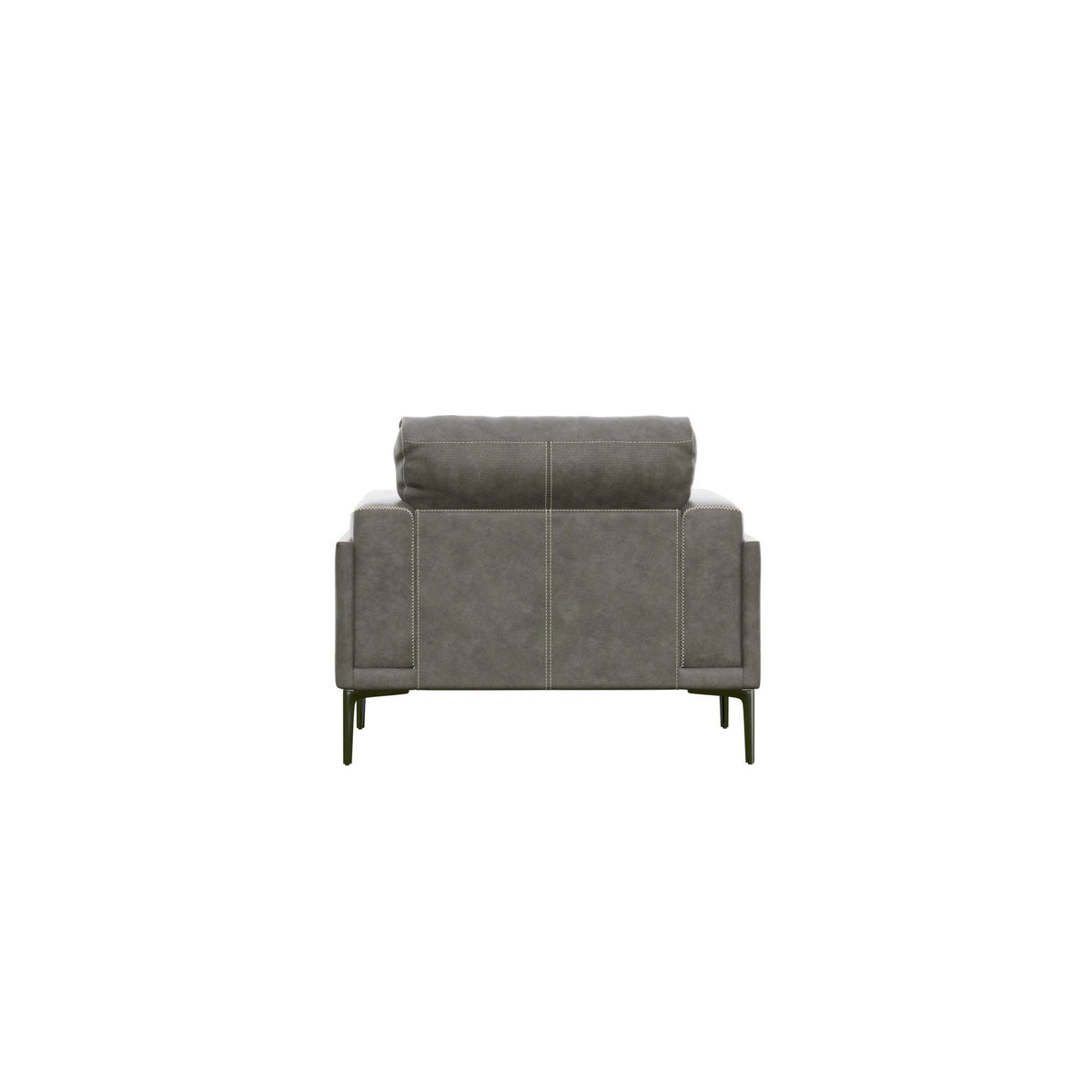 Transitional Fabric Arm Chair with Relaxed Seating - Dark Gray