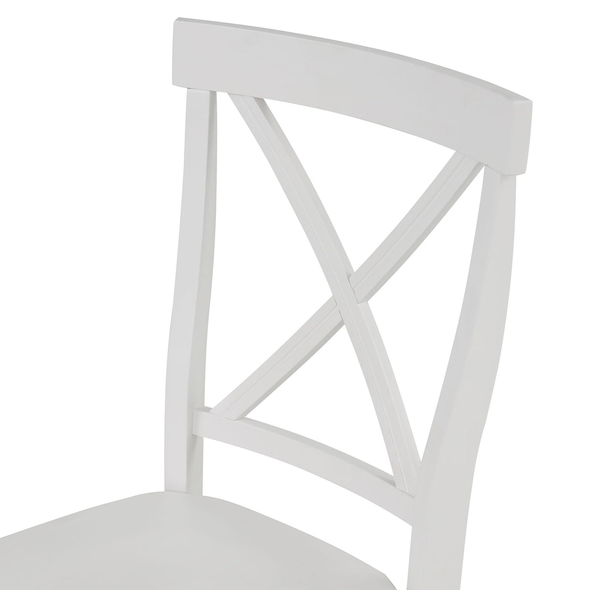 5-Piece Solid Wood Dining Set — White or Dark Gray