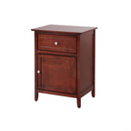 1 Drawer / 1 Door Nightstand with Durable Wood Construction - Multiple Colors
