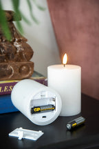 LED Candles with Remote Control Timer - Set of 2, White