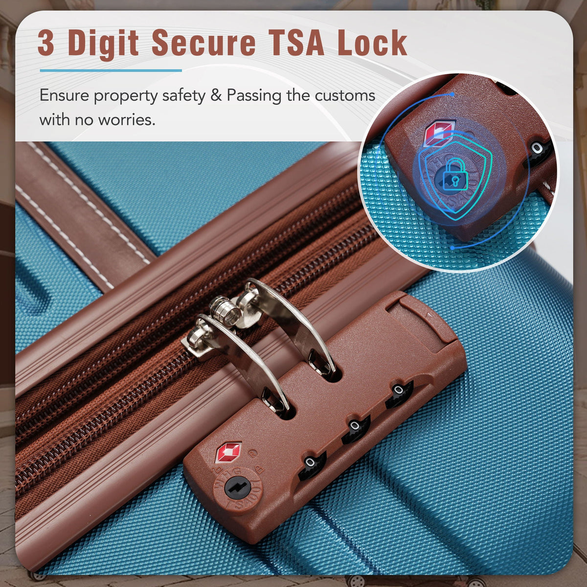 Hardshell Luggage Sets 4 Pieces with TSA Lock - Lightweight, Multiple Colors