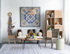 Large Multicolor Square Wall Decor Panel with Refined Pattern - 48"