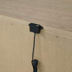 3 Drawer Nightstand with USB Charging Port - Brown