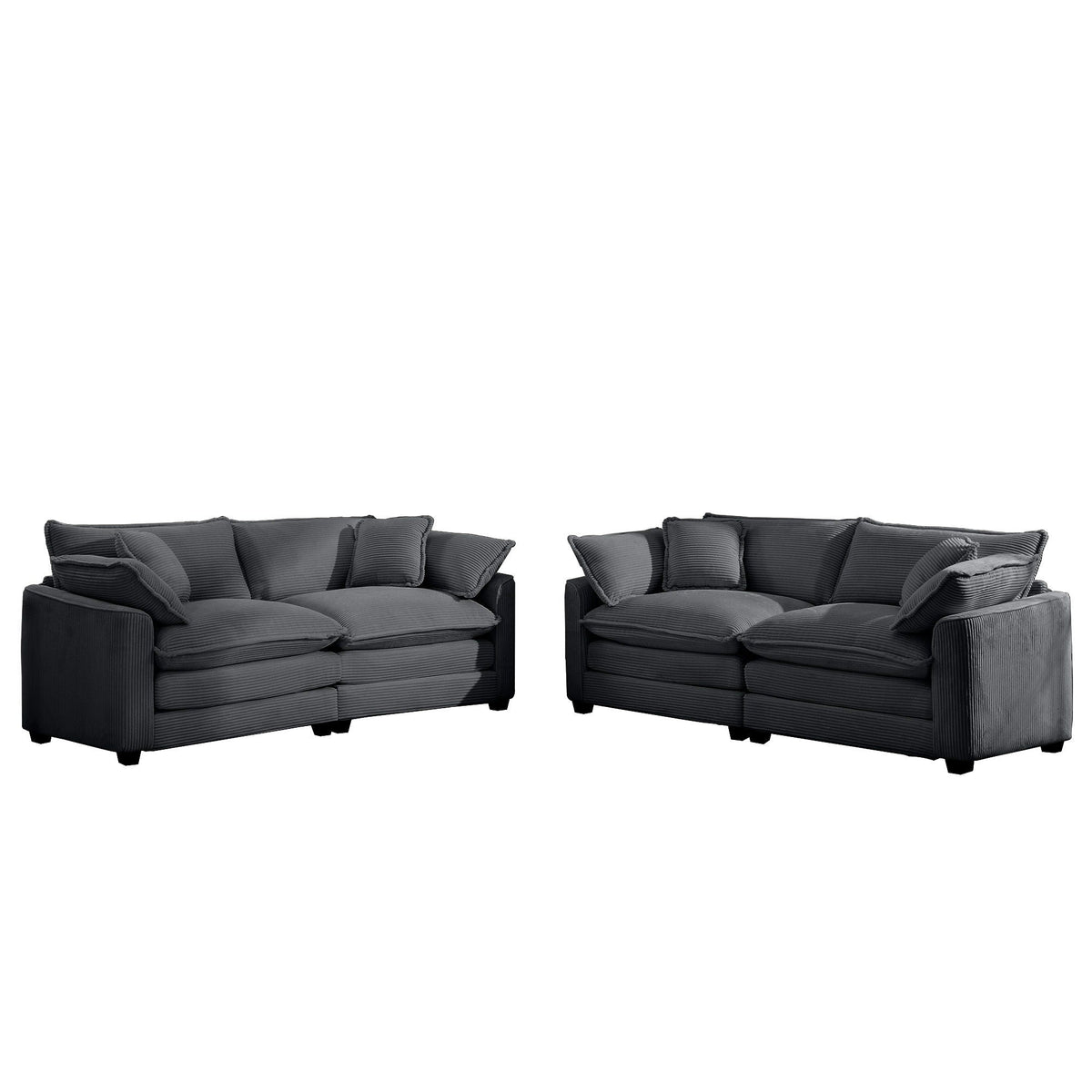 Oversized Deep-Seat Fabric Sofa & Chair Sets