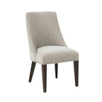 Upholstered Armchair with Ergonomic Backrest - Beige or Dark Gray