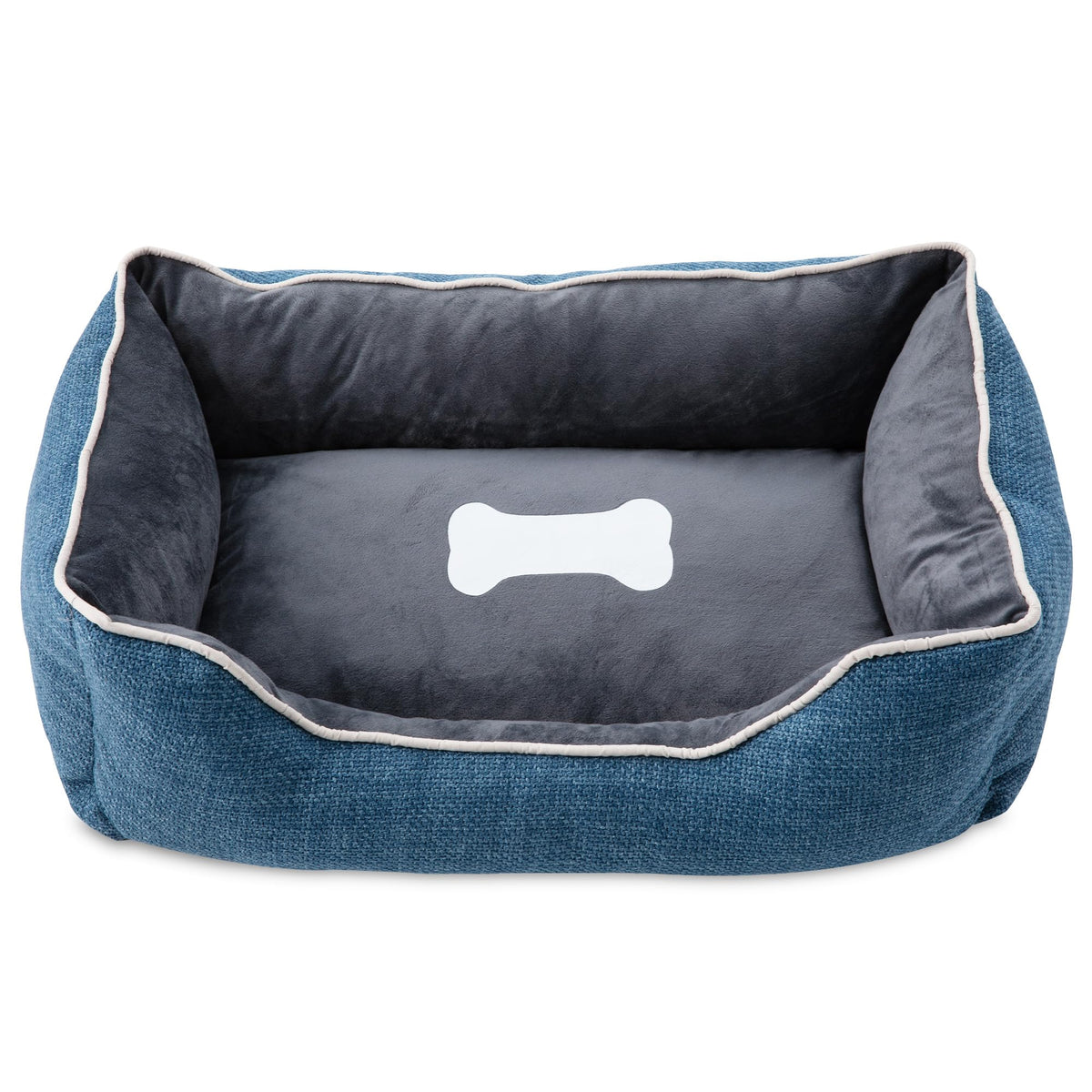 Small Dog Bed with Anti-Slip Bottom and Washable Cover - Linen