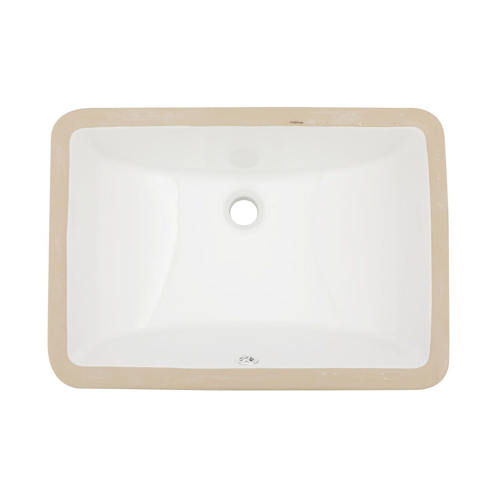 Modern Ceramic Undermount Bathroom Sink with Overflow - White or Black