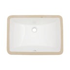 Modern Ceramic Undermount Bathroom Sink with Overflow - White or Black