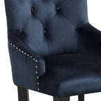 Varian II Side Chair with Tufted Backrest - Dark Navy