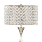 Contemporary Table Lamp with Crystalline Shade - Gold, Black, or Gray