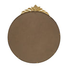 Large Round Wall Mirror With Metal Frame - Gold