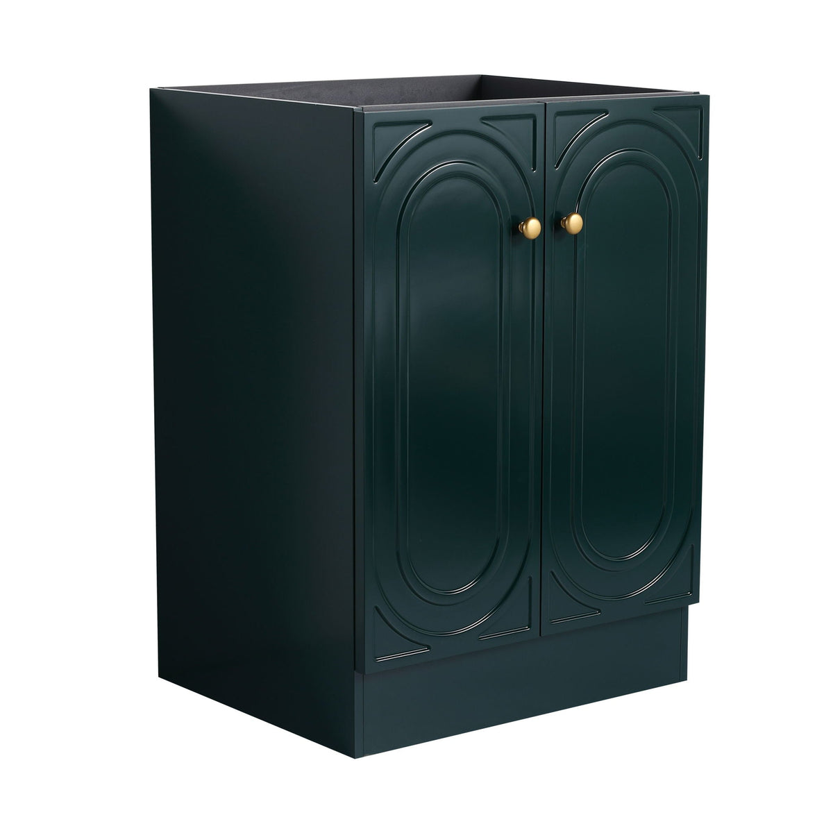 Modern Freestanding Bathroom Vanity with Soft Close Cabinet Doors - Pearl Silver, White, or Dark Green