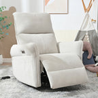 270° Power Swivel Rocker Recliner Chair, Light Gray