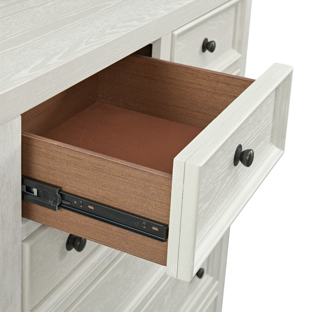 6 Drawer Chest with Smooth Slides - Black or White