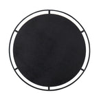 Round Industrial Wall Mirror with Metal Frame - Black
