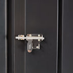 Outdoor Steel Storage Shed with Lockable Door - Black