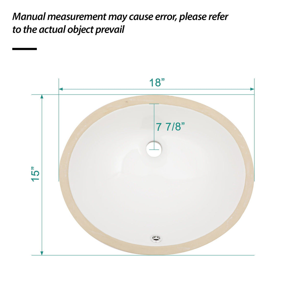 Ceramic Oval Undermount Bathroom Sink with Overflow - White