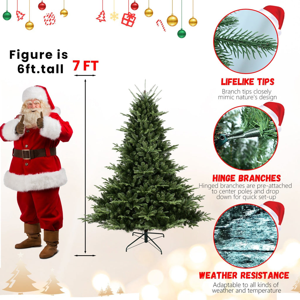 Full-Shaped 6 Ft Christmas Tree with 1673 PE/PVC Tips - Green