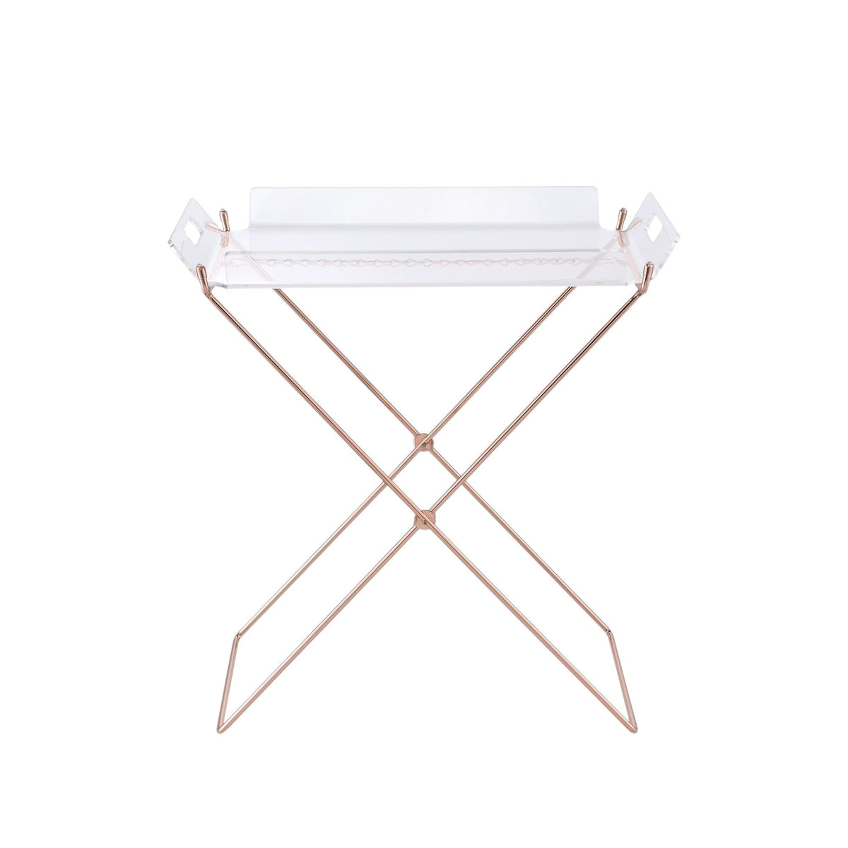 Clear Acrylic Tray Table with Removable Top - Clear