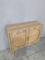 Buffet Cabinet with Storage with Modern Farmhouse Design - Black