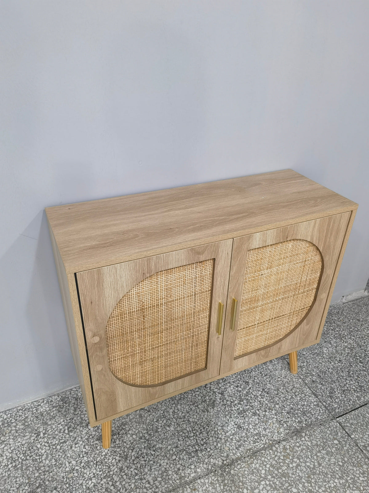 Buffet Cabinet with Storage with Modern Farmhouse Design - Black