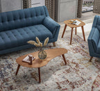 Brown Wood End Table with Contemporary Square Design