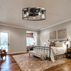 20" Industrial Caged Ceiling Fan with Remote Control