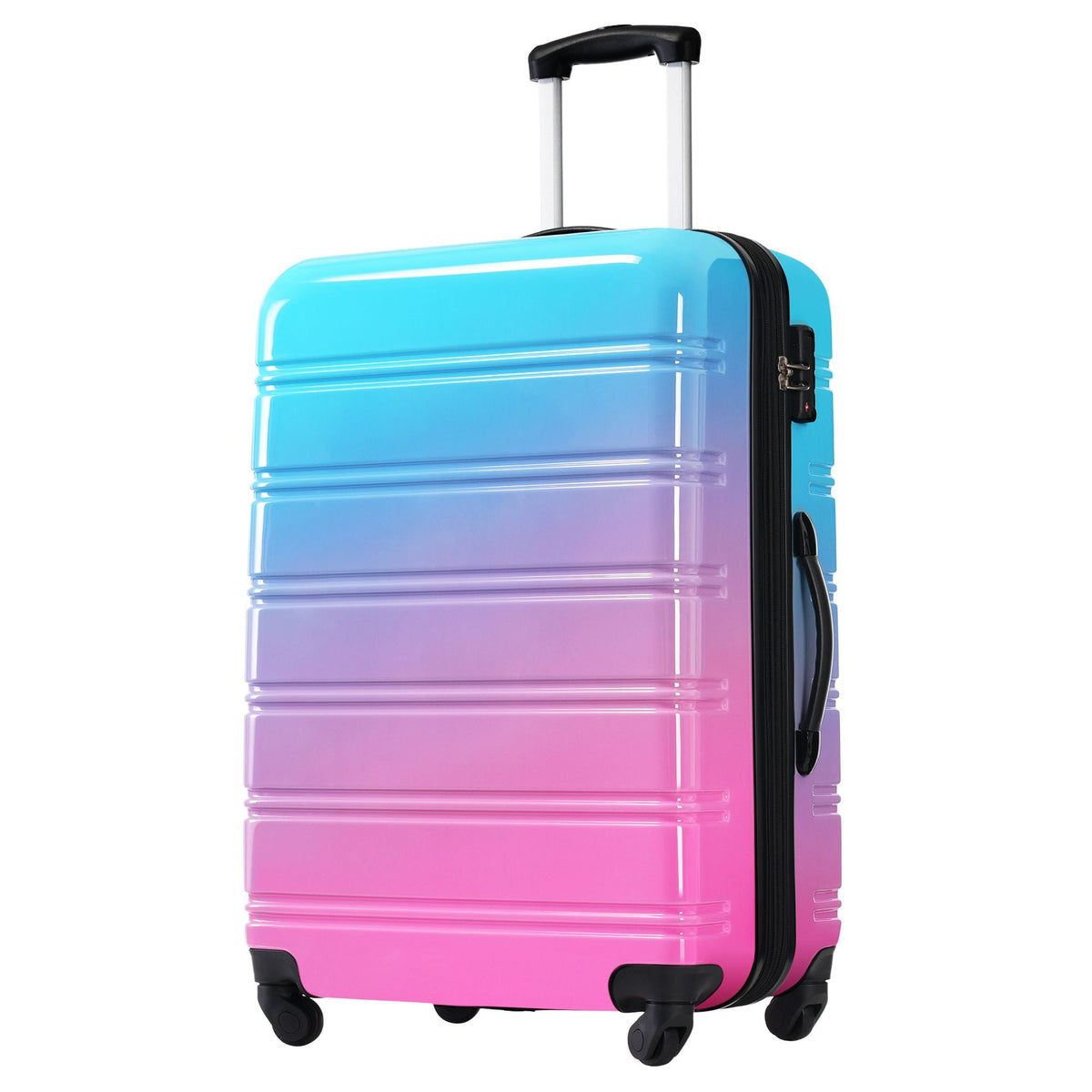 Gradient Color Hardshell Luggage Set with Spinner Wheels and TSA Lock – Light Blue or Purple