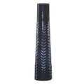 Etched soda lime glass vase 11.5"h