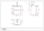 White Laundry Cabinet with Stainless Steel Sink and Faucet