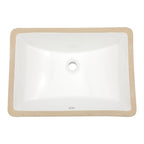 Modern Ceramic Undermount Bathroom Sink with Overflow - White or Black