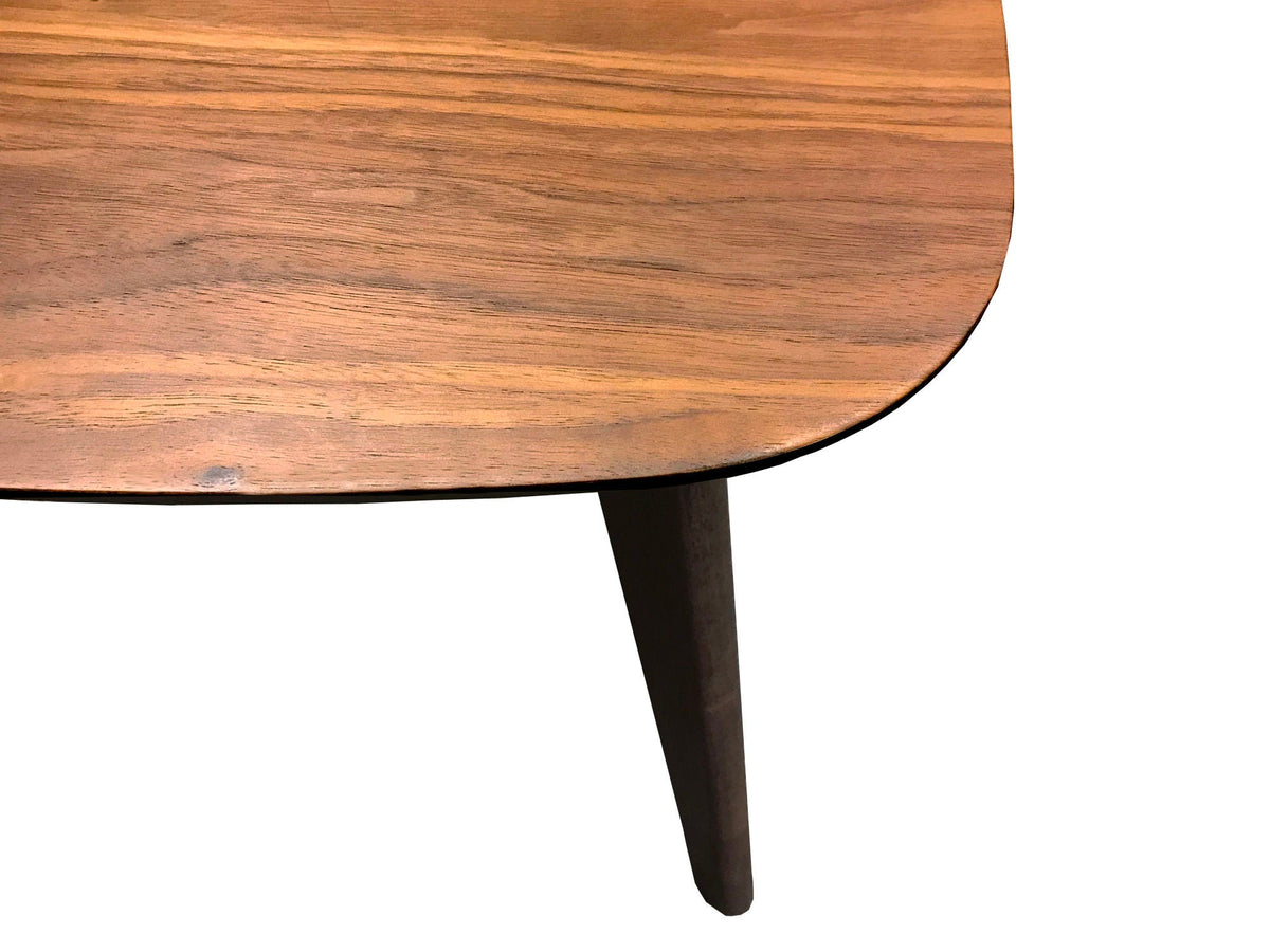 Brown Wood End Table with Contemporary Square Design