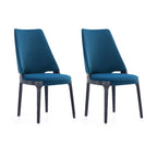 Kara Dining Chair Set of 2 with Solid Beech Wood Frame – Blue or Gray