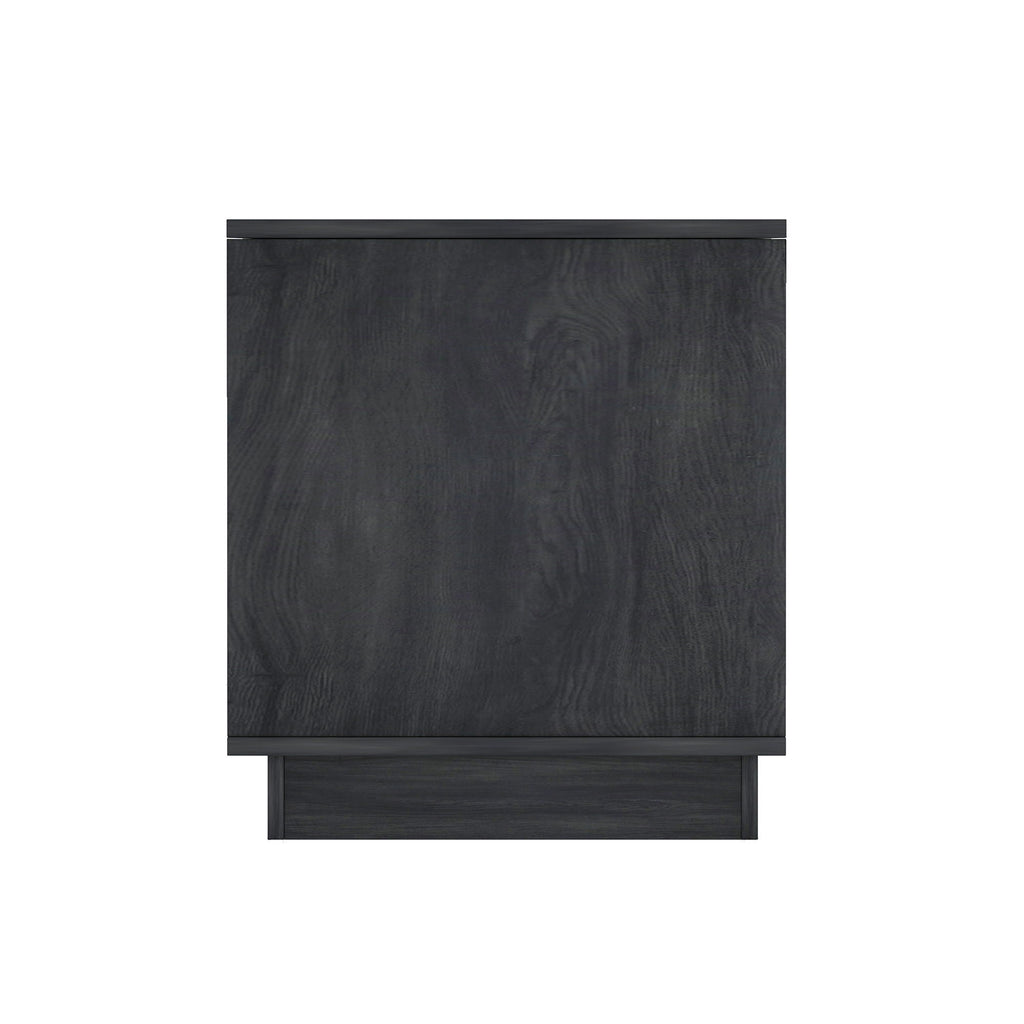 Modern Nightstand with Push to Open Drawers - Dark Gray, Dark Brown, or Light Brown