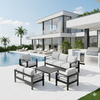 All-Weather Outdoor Patio Set with Thick Cushions - Multiple Colors