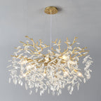 8-Light Crystal Chandelier with Gold Finish and Crystal Accents - Gold