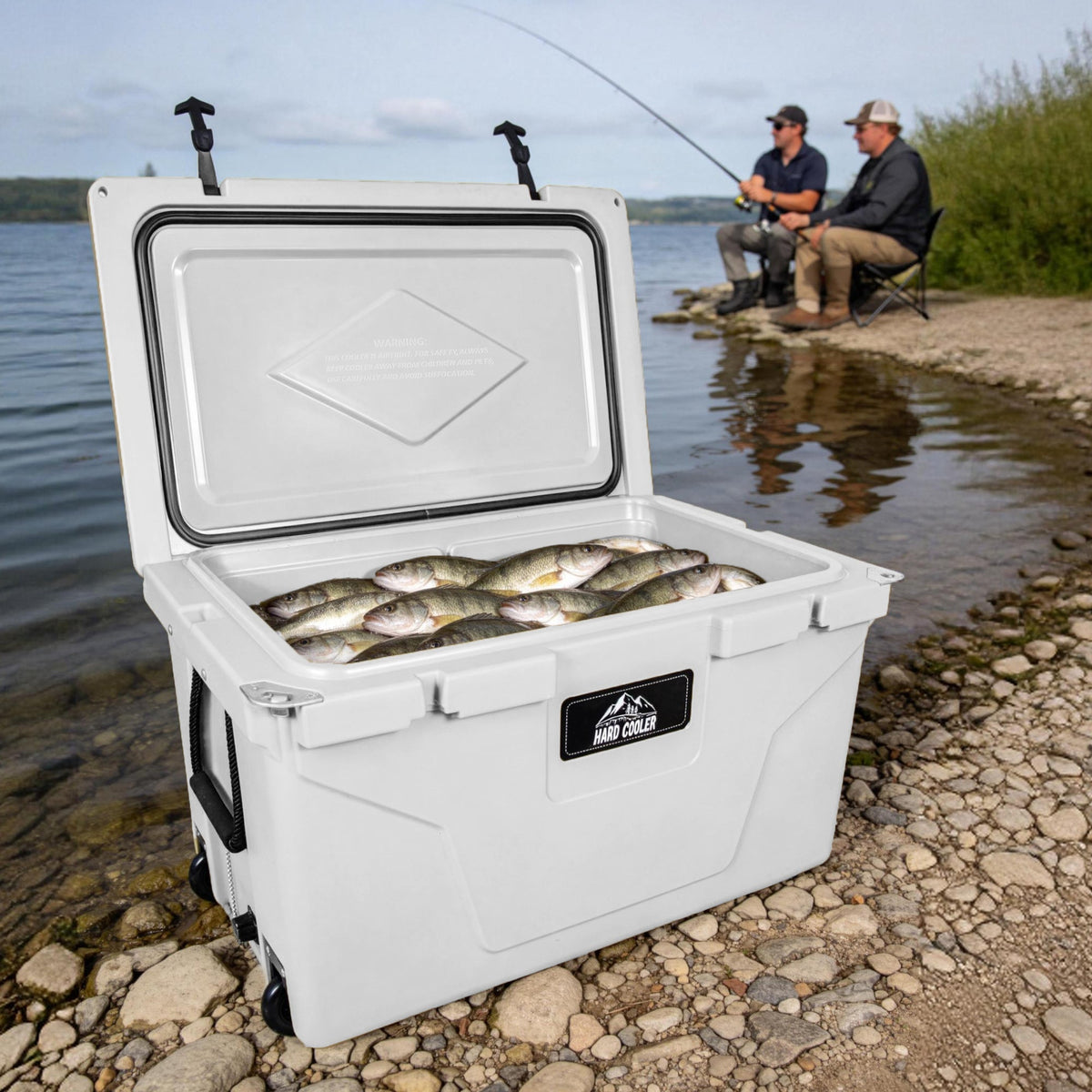 85 Quart Heavy-Duty Cooler with 6–10 Day Ice Retention – White